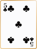 Five of clubs card
