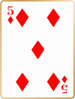 Five of diamonds card