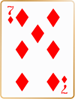 Seven of diamonds card