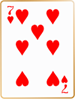Seven of hearts card