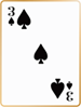 Three of spades card