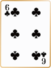 Six of clubs card