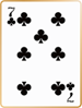 Seven of clubs card