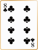 Carte huit de trèfle