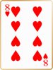 Carte huit de coeur
