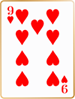 Nine of hearts card