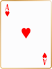 Ace of hearts card
