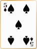 Five of spades card